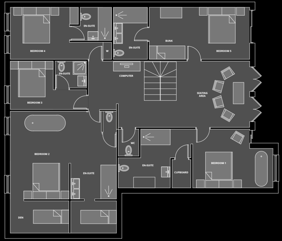 Chalet 46, Morzine floorplan - The Chalet Edit