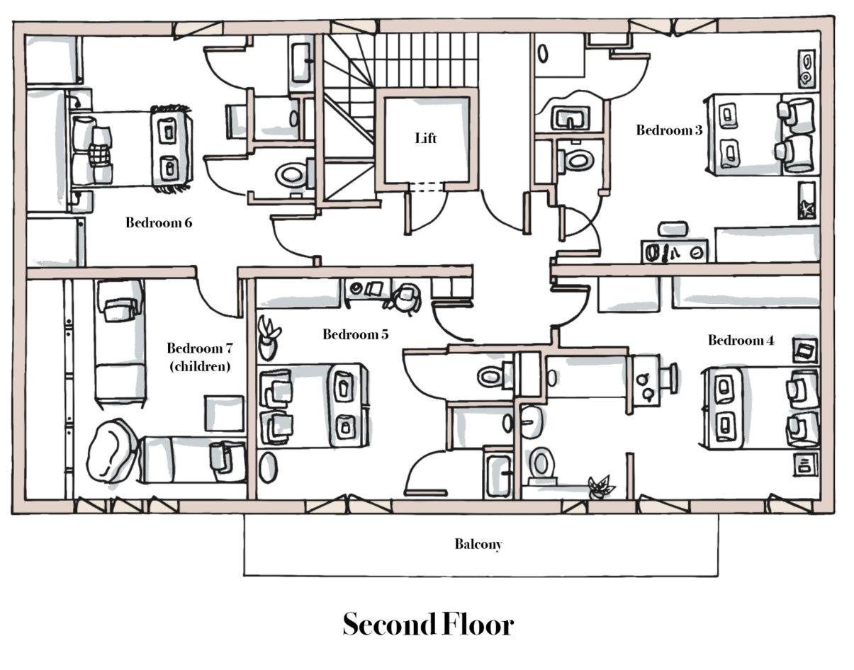 Chalet Les Pierrys, Morzine floorplan - The Chalet Edit