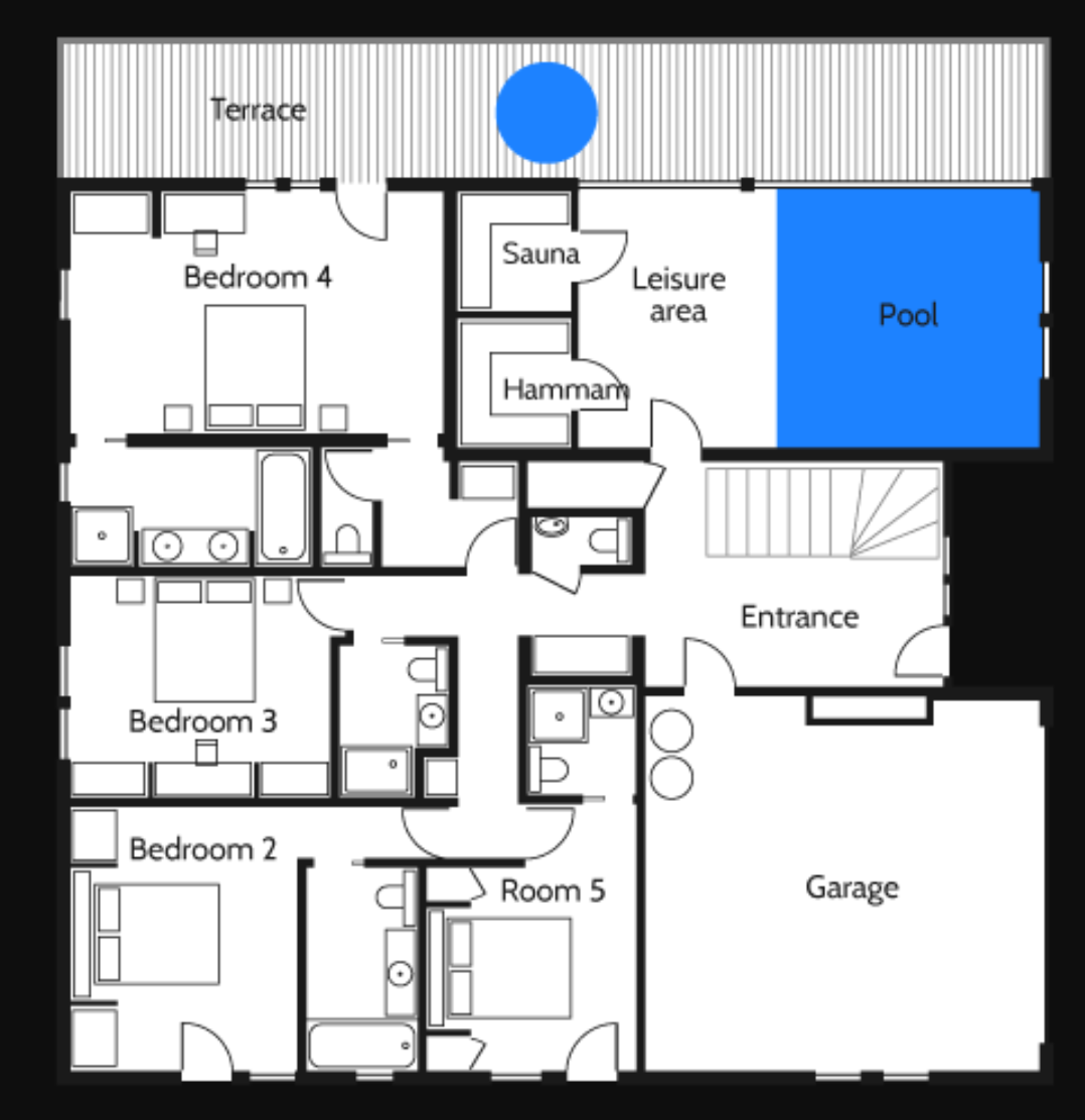 Chalet Baloo, Chamonix floorplan - The Chalet Edit