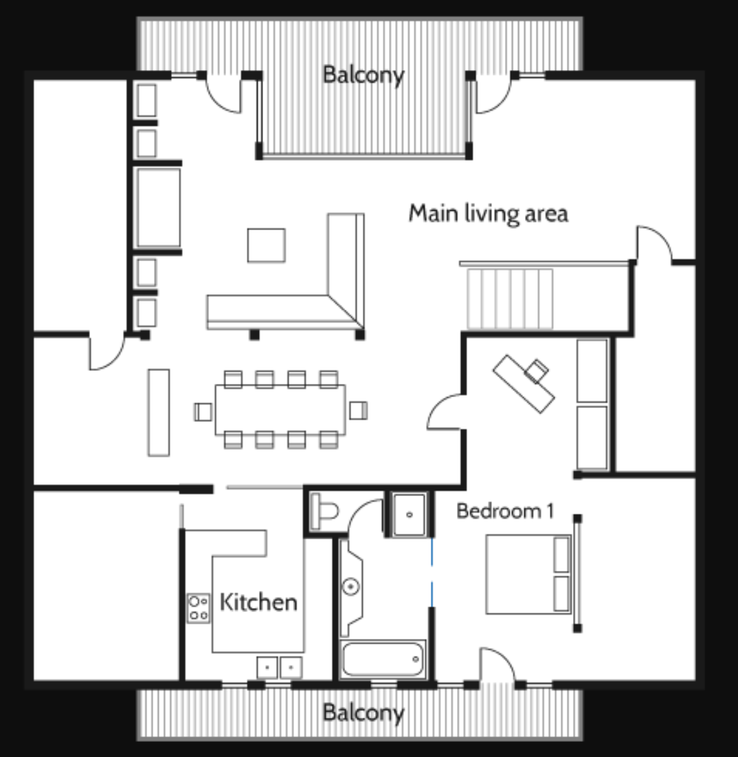 Chalet Baloo, Chamonix floorplan - The Chalet Edit