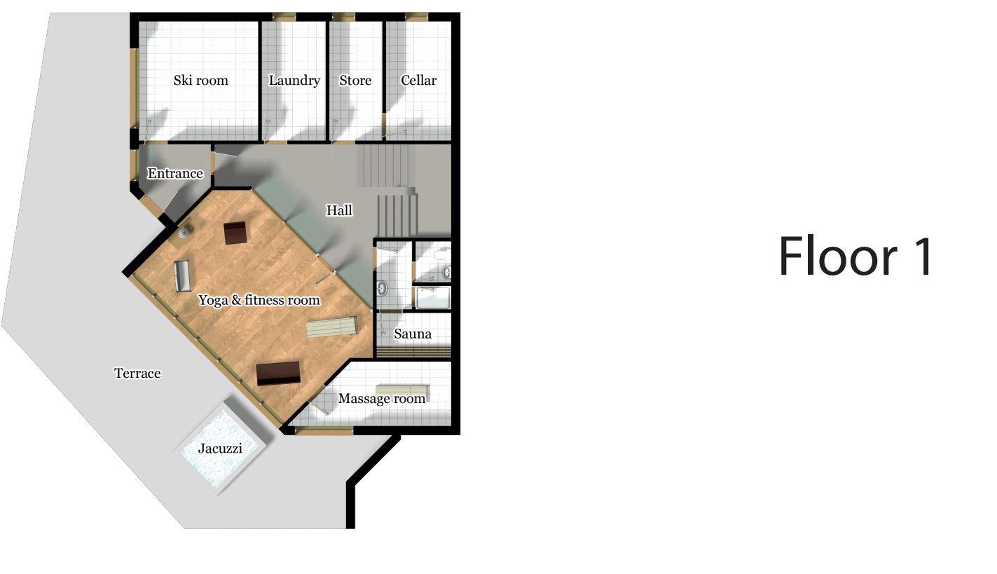 Chalet Grace, Zermatt floorplan - The Chalet Edit