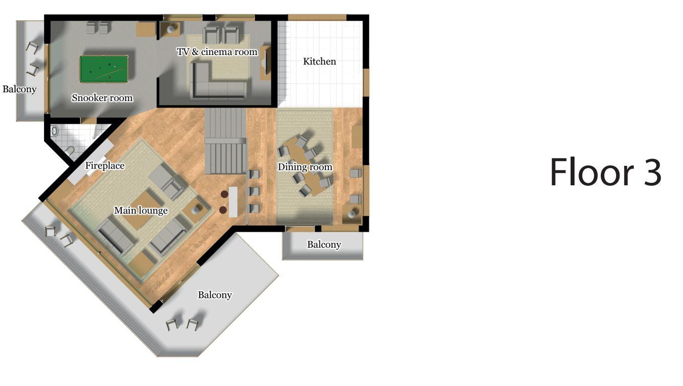 Chalet Grace, Zermatt floorplan - The Chalet Edit