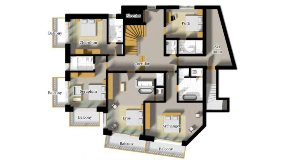 Chalet Les Anges, Zermatt, Switzerland floorplan - The Chalet Edit