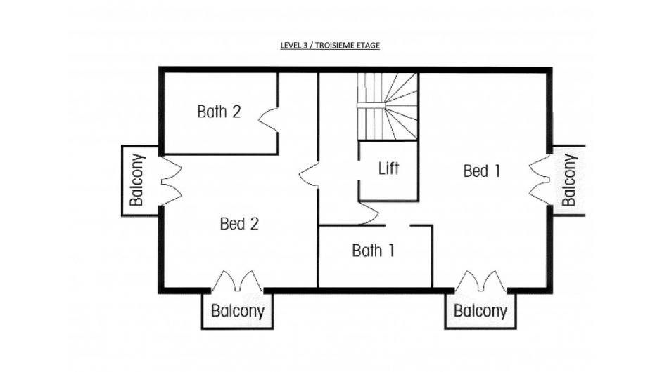 Shemshak Lodge,  Courchevel 1850, France floorplan - The Chalet Edit