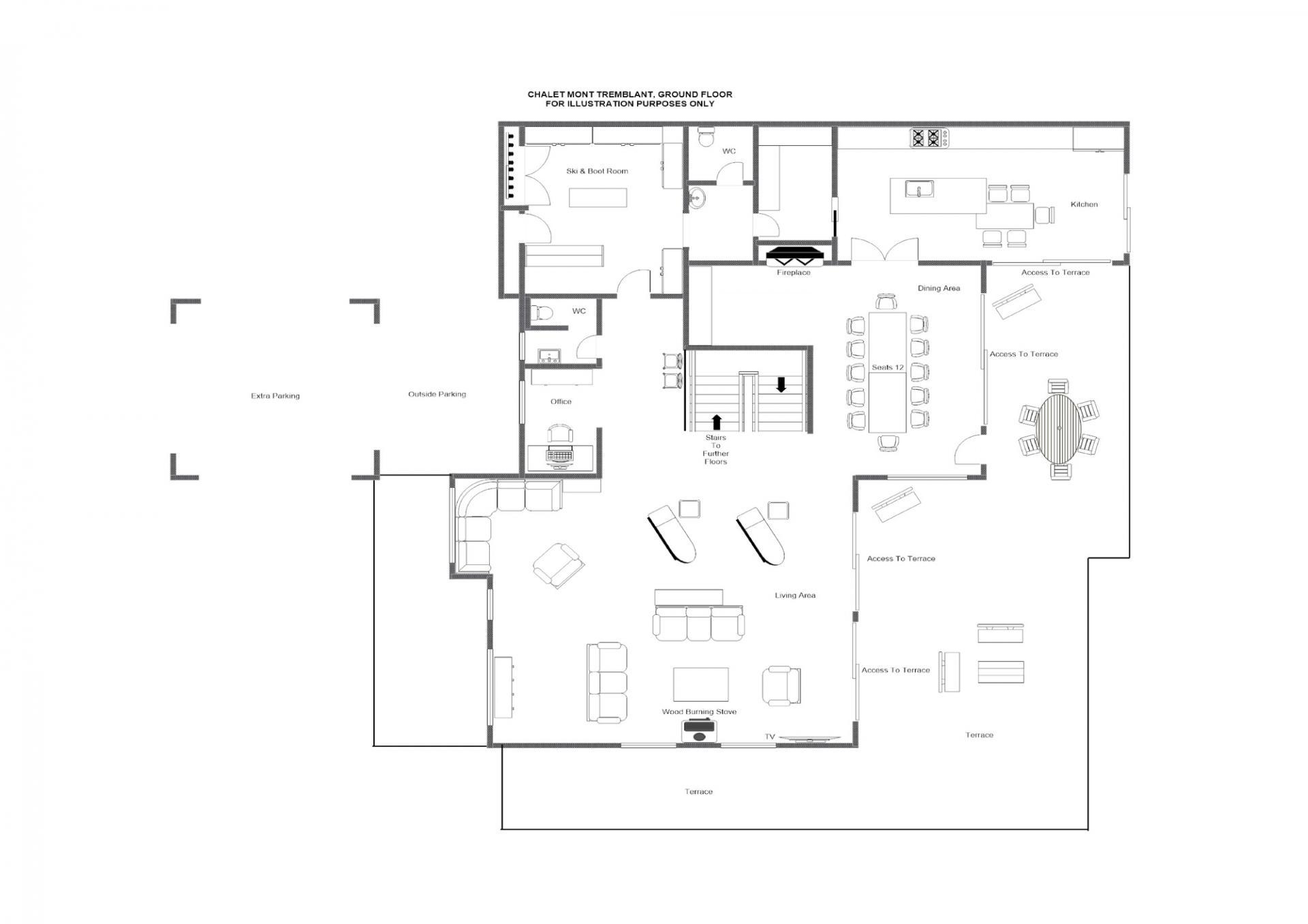 Chalet Mont Tremblant , Meribel, France floorplan - The Chalet Edit