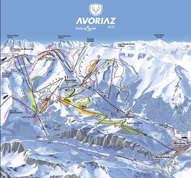Piste Map for Avoriaz