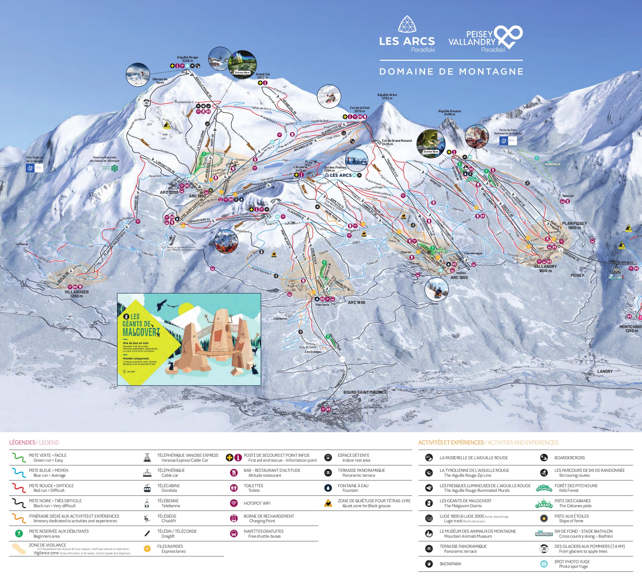 Piste Map for Les Arcs