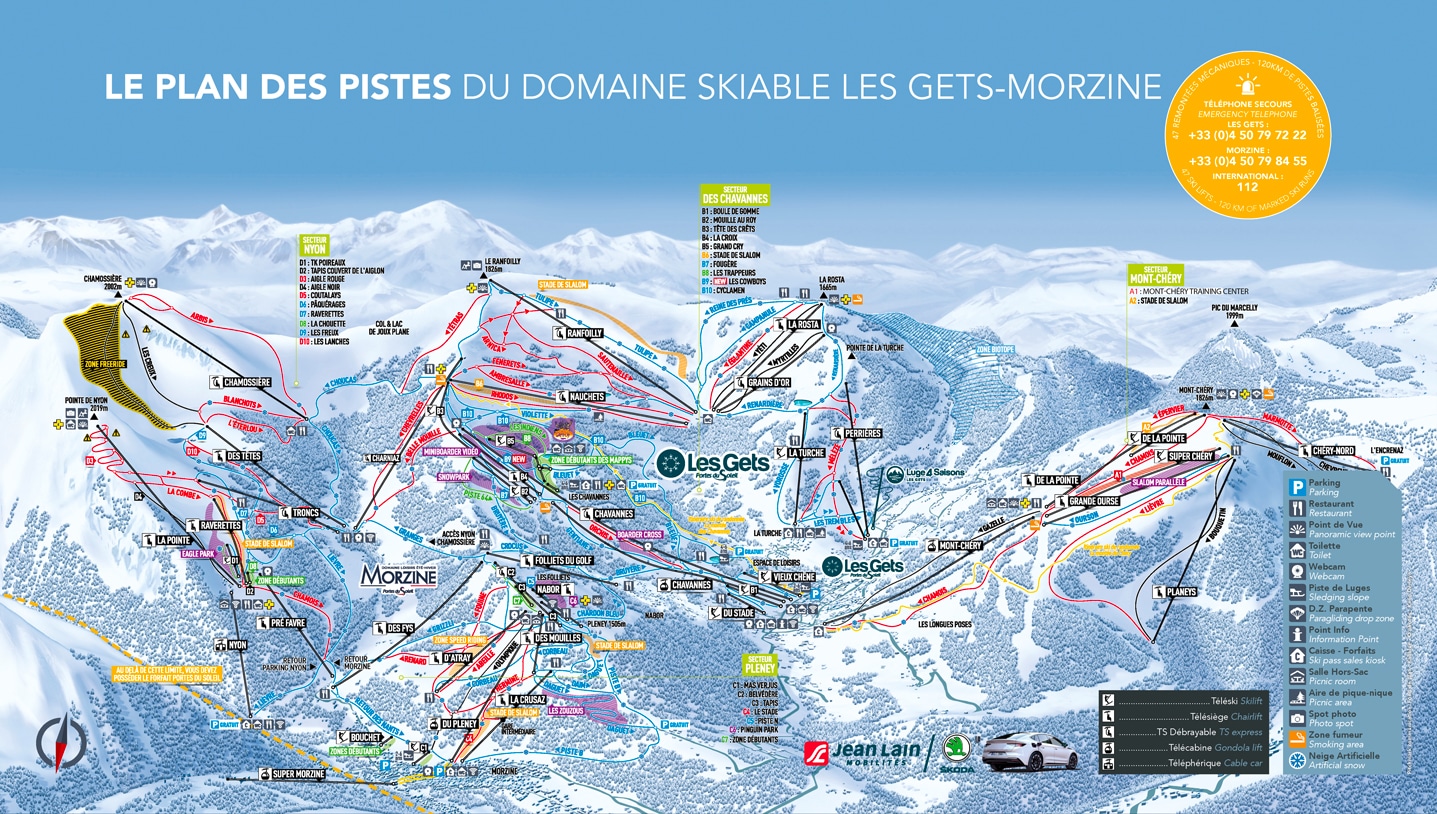 Piste Map for Les Gets