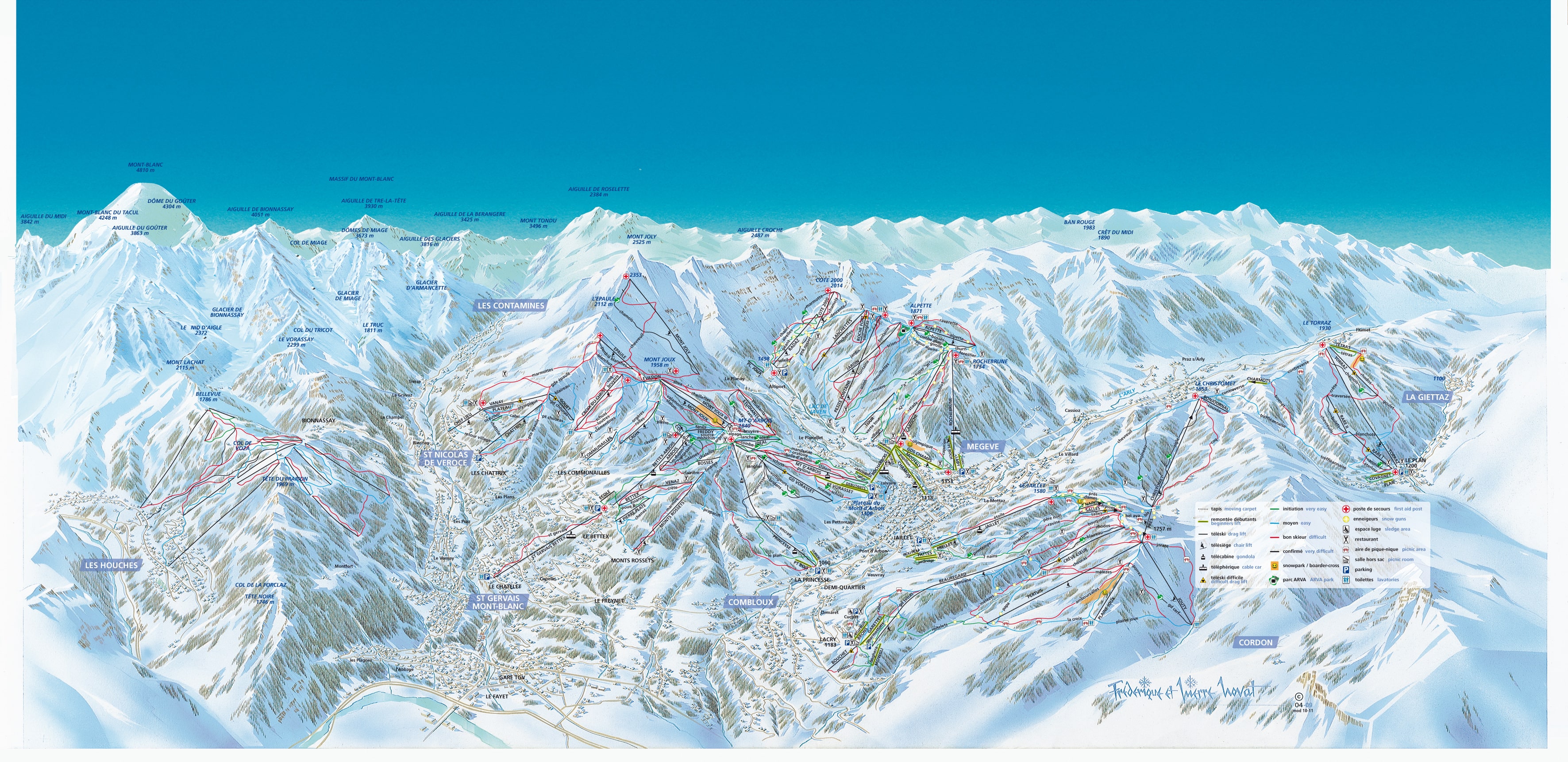 Piste Map for Megeve