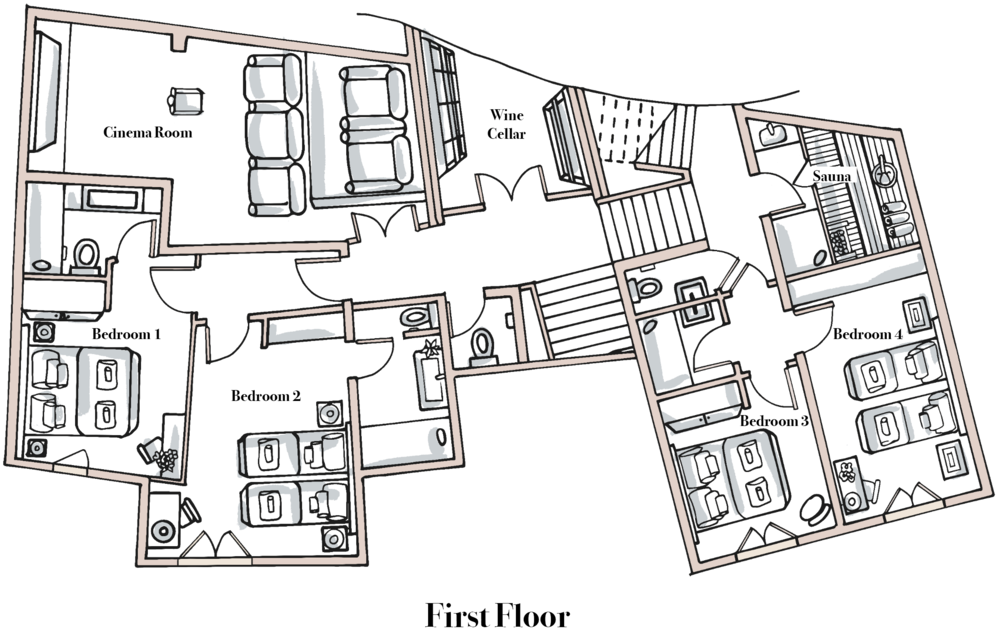 Chalet Bouquetin, Morzine, France floorplan - The Chalet Edit