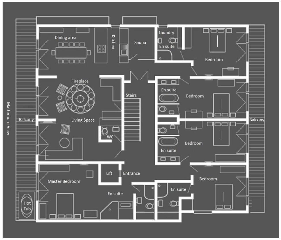 The Zermatt Lodge, Zermatt, Switzerland floorplan - The Chalet Edit
