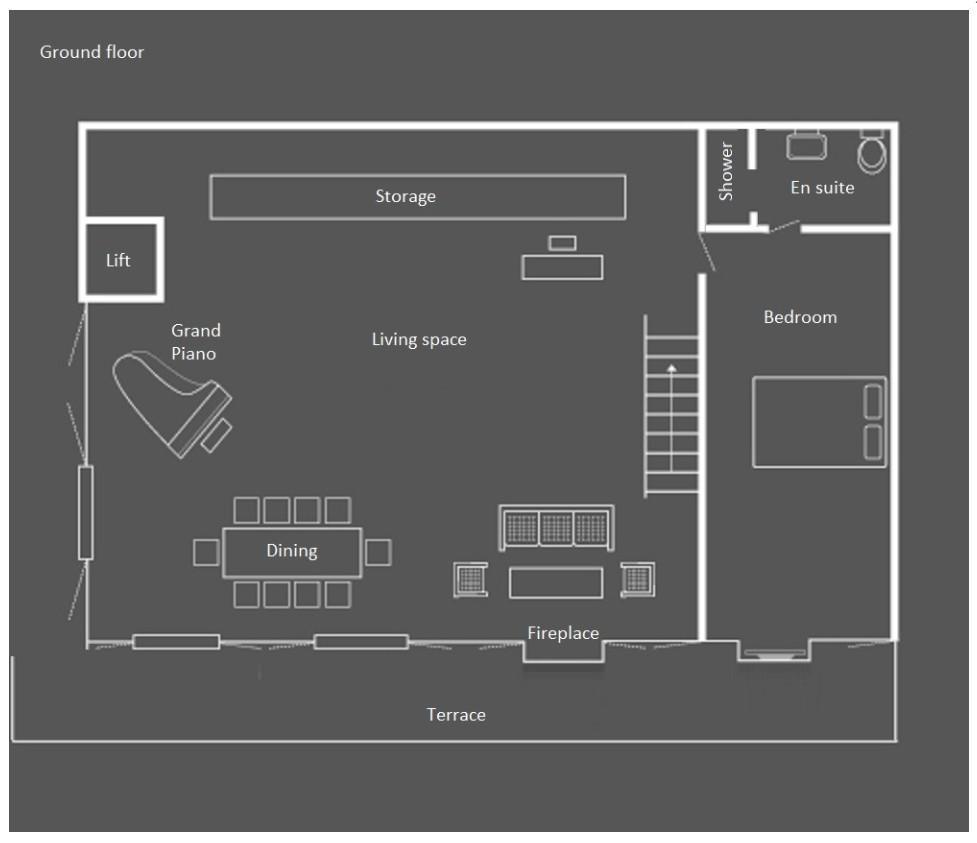 Heinz Julen Loft, Zermatt, Switzerland floorplan - The Chalet Edit