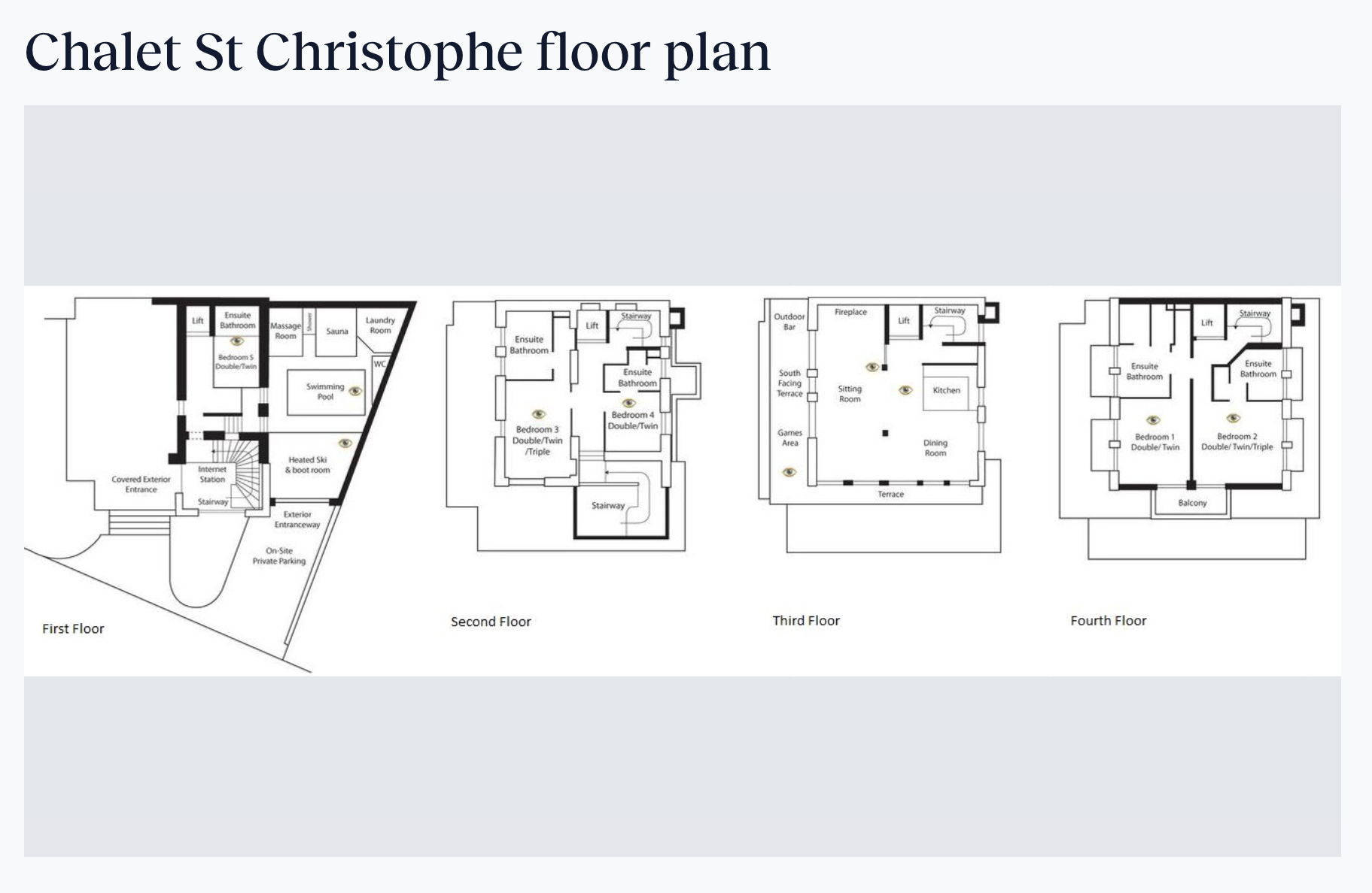 Chalet St Christophe, Courchevel 1850, France floorplan - The Chalet Edit