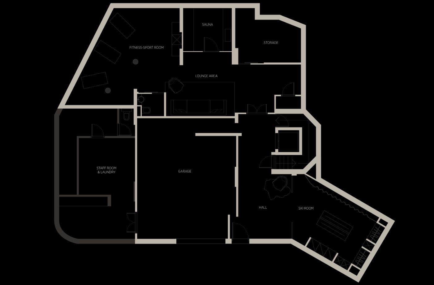 Chalet Les Sorbiers, Courchevel 1850, France floorplan - The Chalet Edit