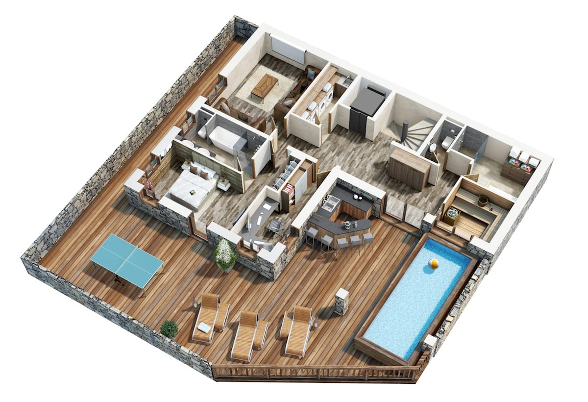 CHALET SERENDIPITY, MERIBEL VILLAGE, FRANCE floorplan - The Chalet Edit