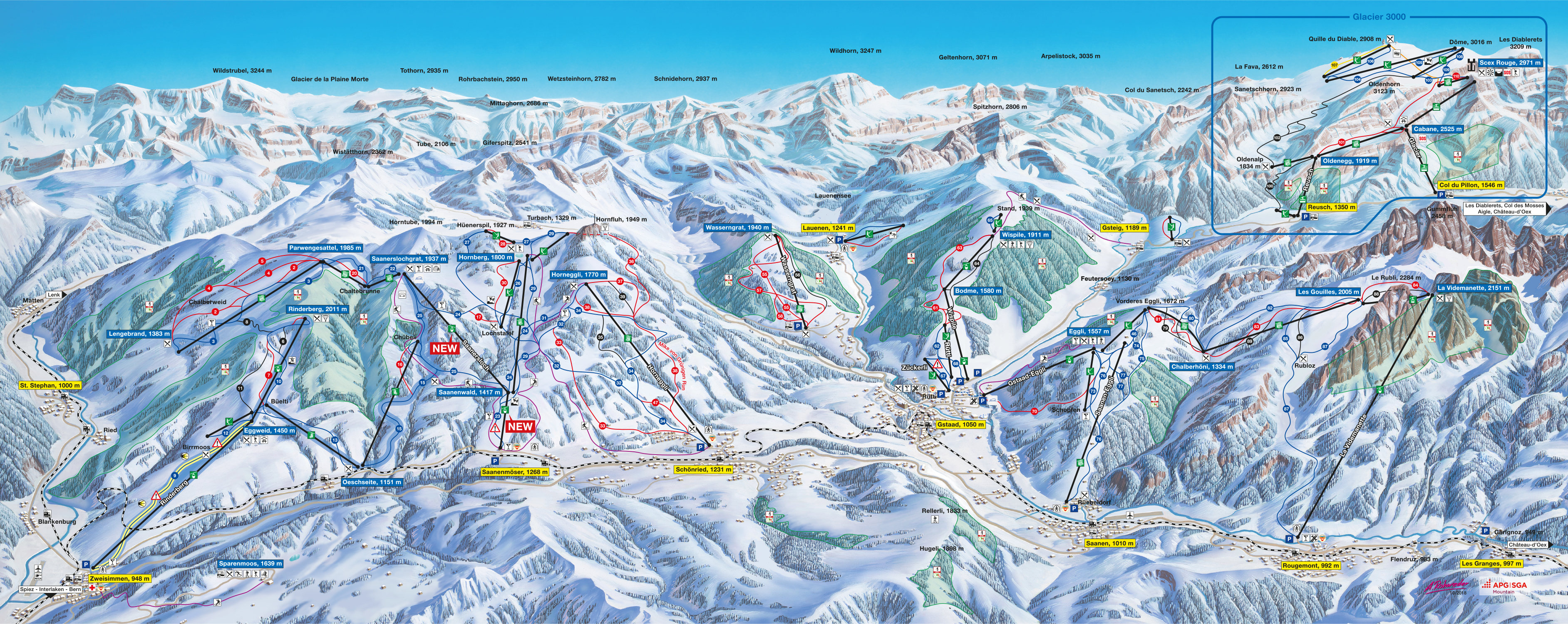 Piste Map for Gstaad
