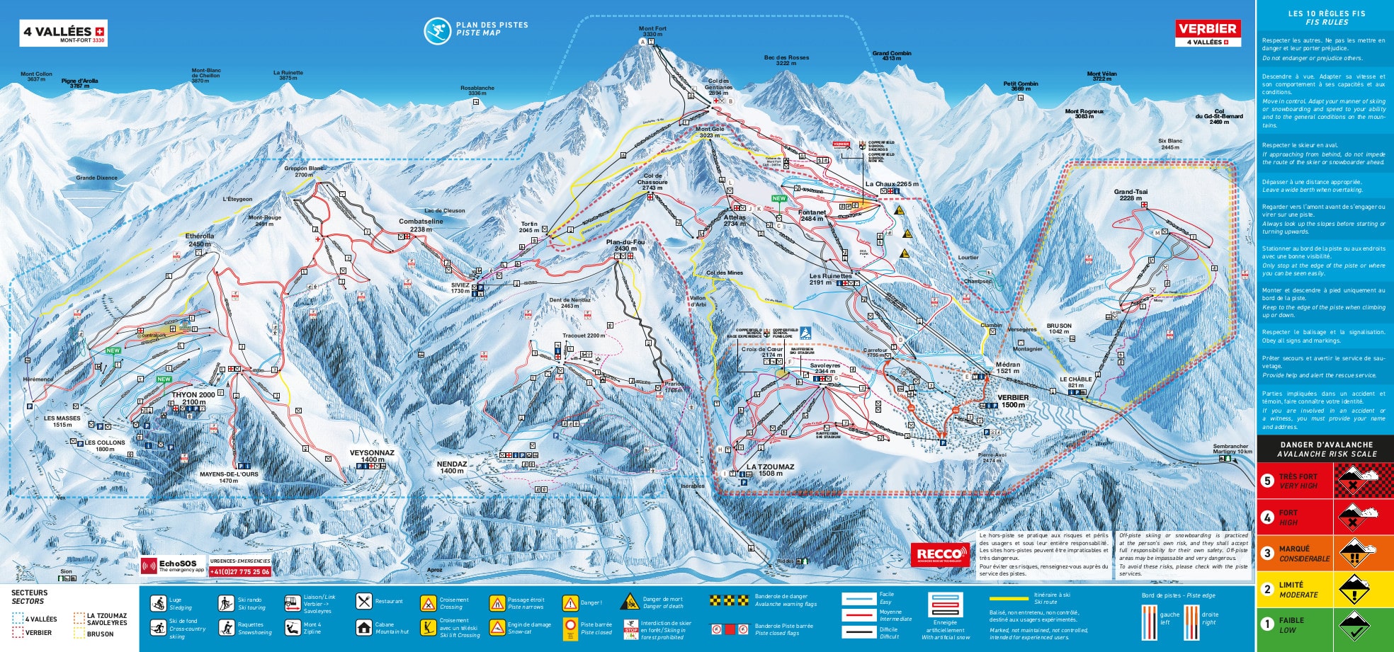Piste Map for Verbier