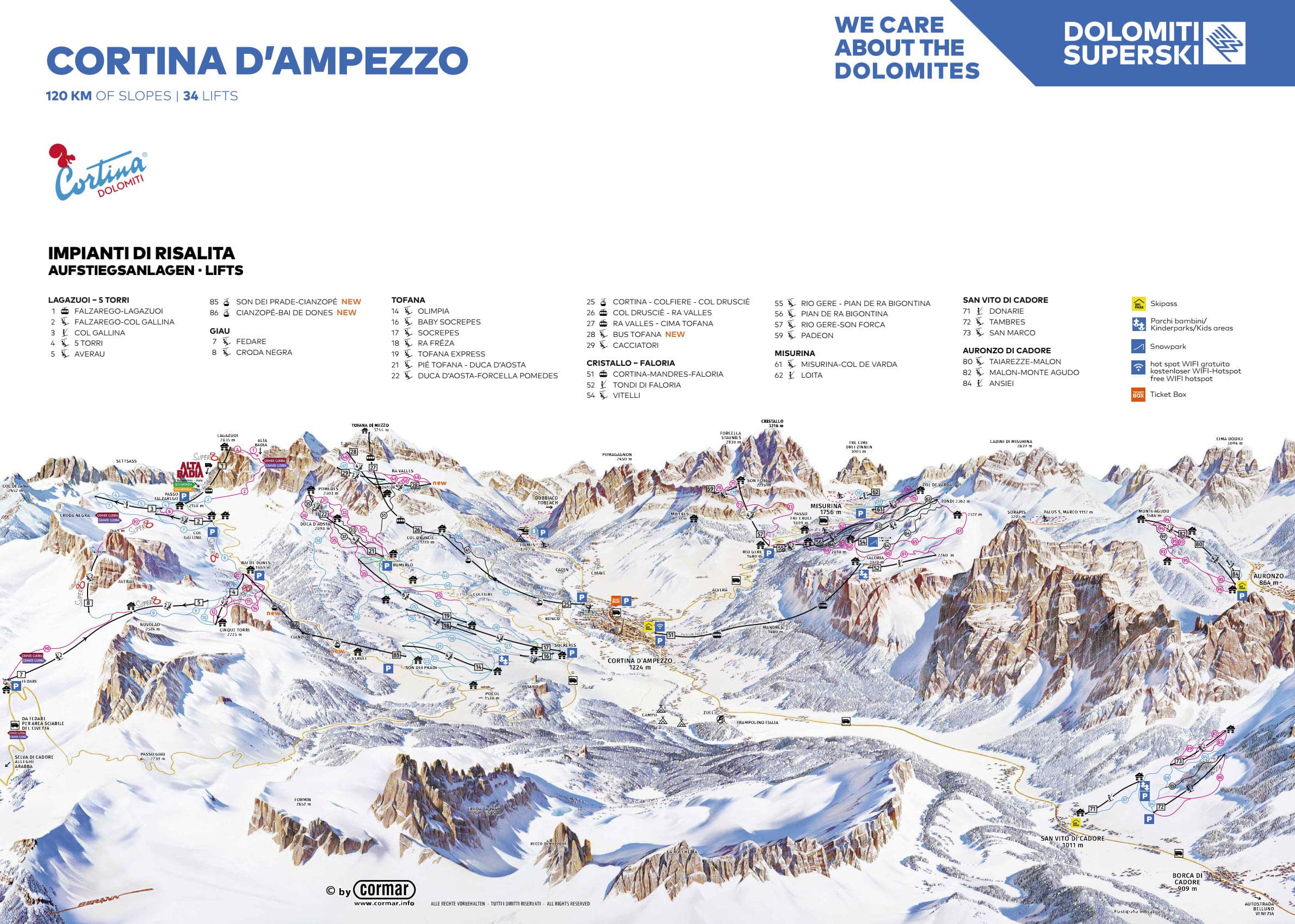 Piste Map for Cortina
