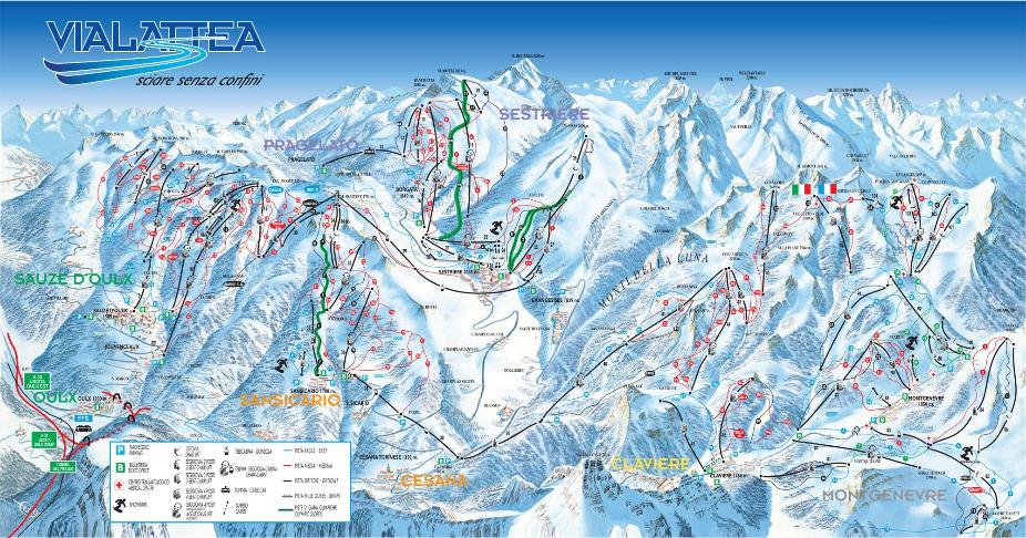 Piste Map for Pragelato