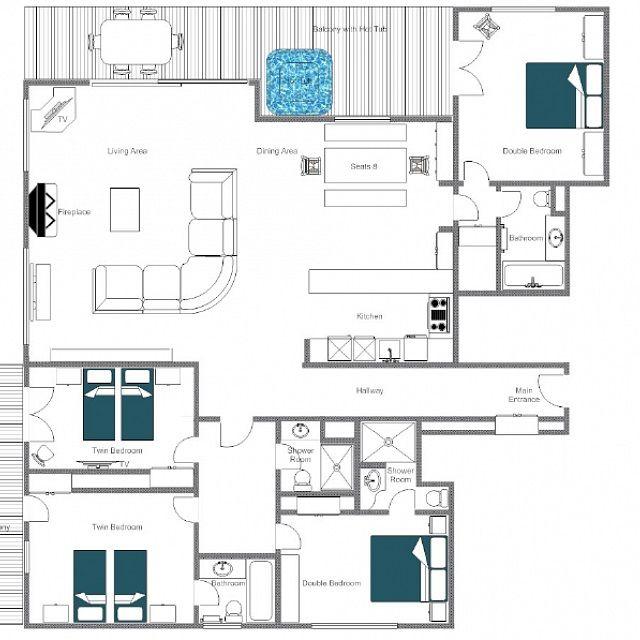 Chalet Max, Verbier floorplan - The Chalet Edit