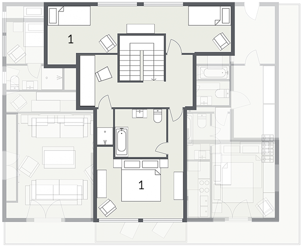 Chalet Ferme De Moudon. Les Gets floorplan - The Chalet Edit