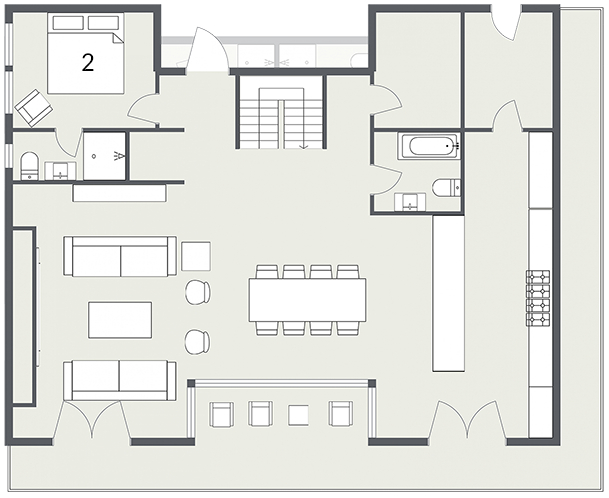 Chalet Ferme De Moudon. Les Gets floorplan - The Chalet Edit
