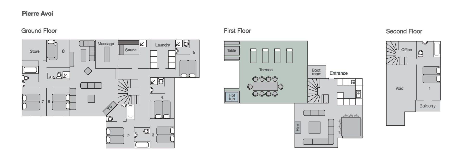 Chalet Pierre Avol, Verbier floorplan - The Chalet Edit