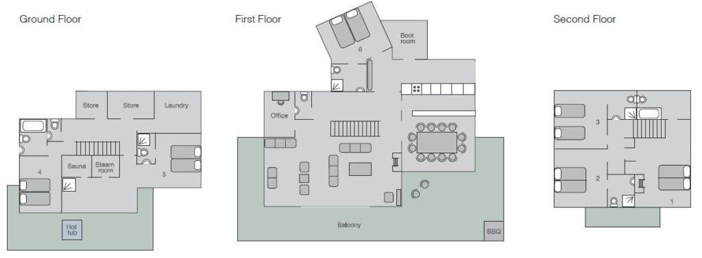 Chalet Les Attelas, Verbier floorplan - The Chalet Edit