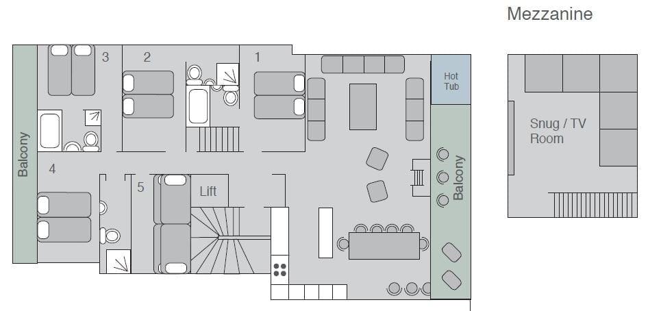 Chalet Treize Etoile, Verbier floorplan - The Chalet Edit