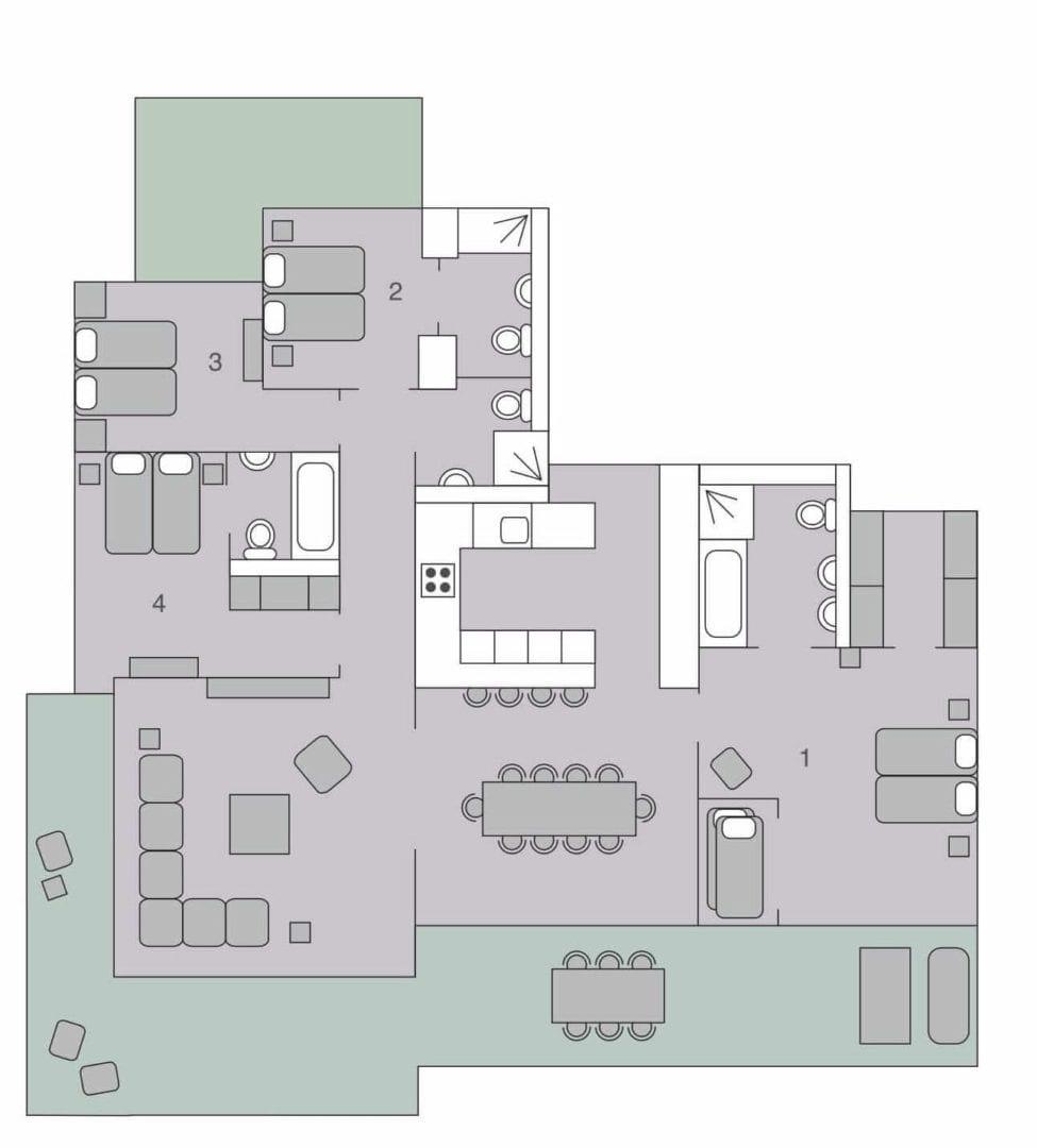 Chalet Rosalp 4, Verbier floorplan - The Chalet Edit
