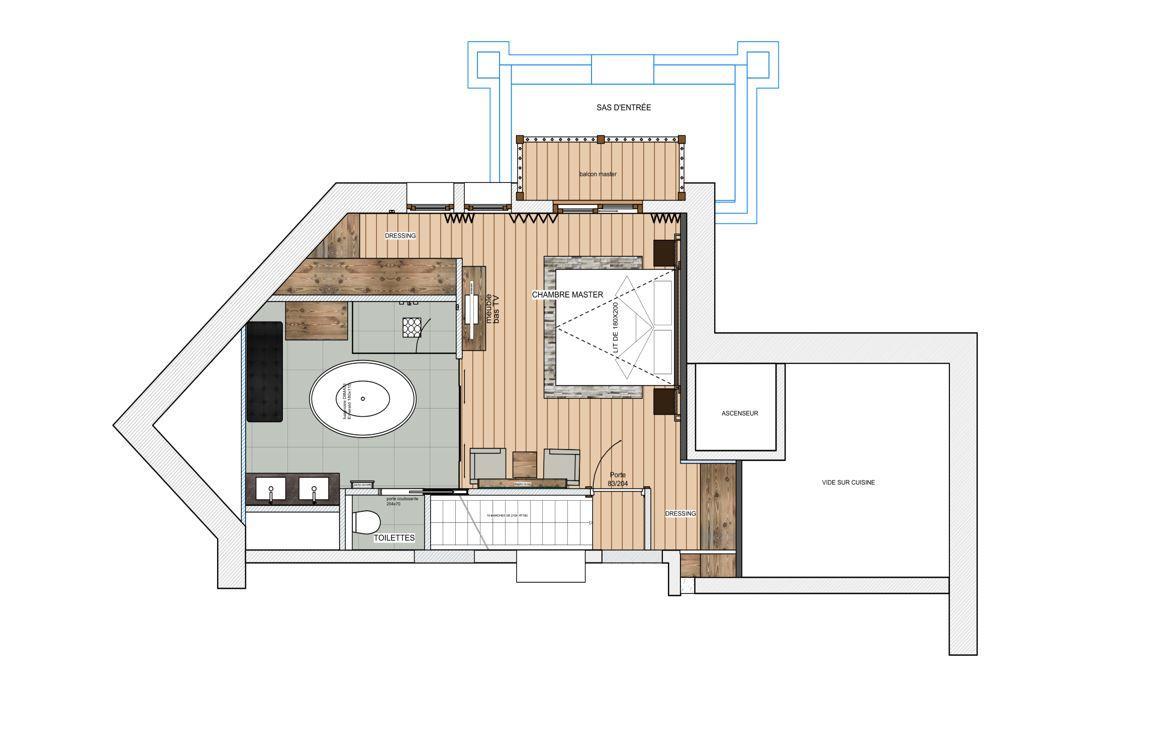 Chalet Razzie, Courchevel 1850 floorplan - The Chalet Edit