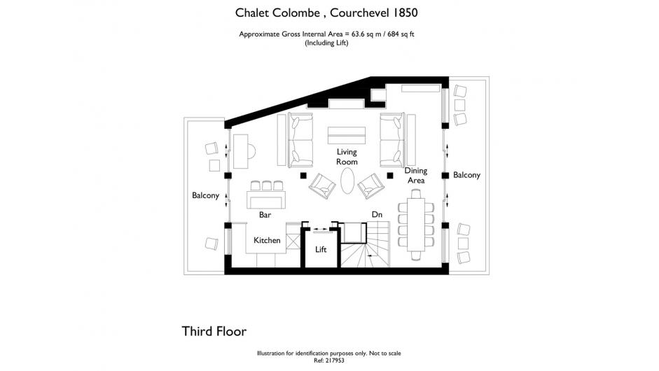 Chalet La Colombe, Courchevel 1850 floorplan - The Chalet Edit