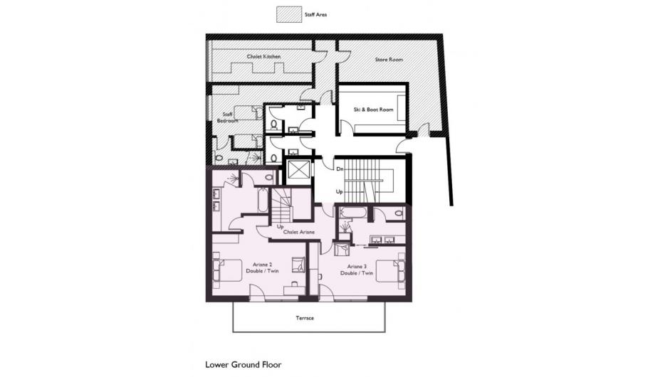 Chalet Eden Rock, St Anton floorplan - The Chalet Edit