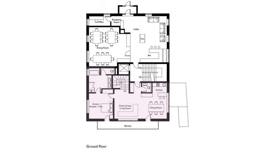 Chalet Eden Rock, St Anton floorplan - The Chalet Edit