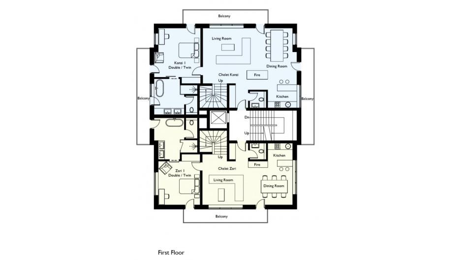 Chalet Eden Rock, St Anton floorplan - The Chalet Edit