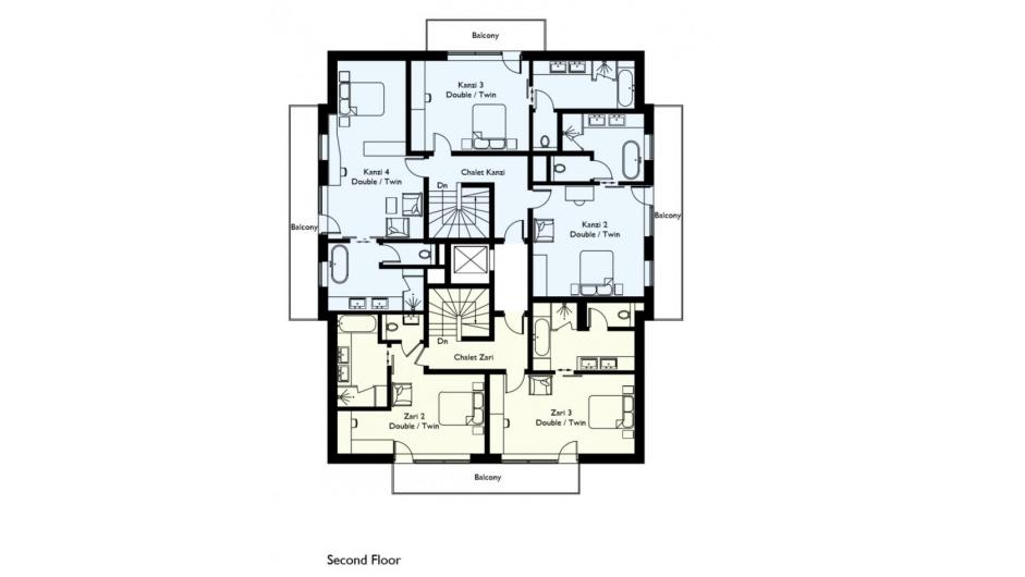 Chalet Eden Rock, St Anton floorplan - The Chalet Edit