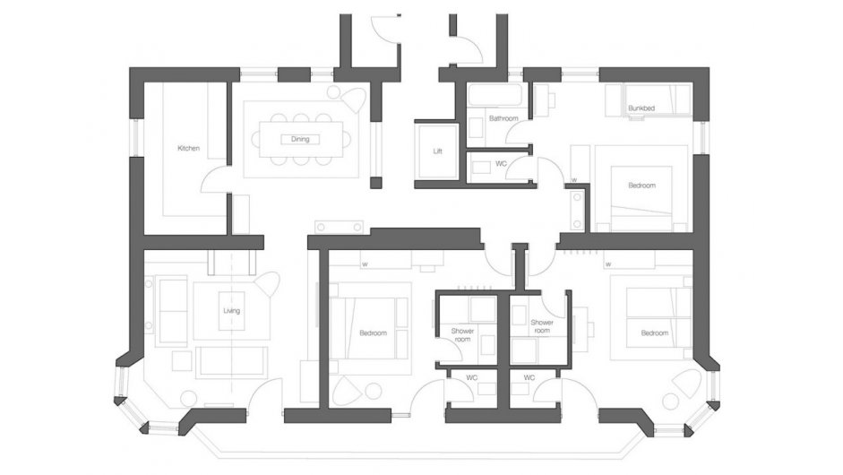Chalet 53, St Anton floorplan - The Chalet Edit