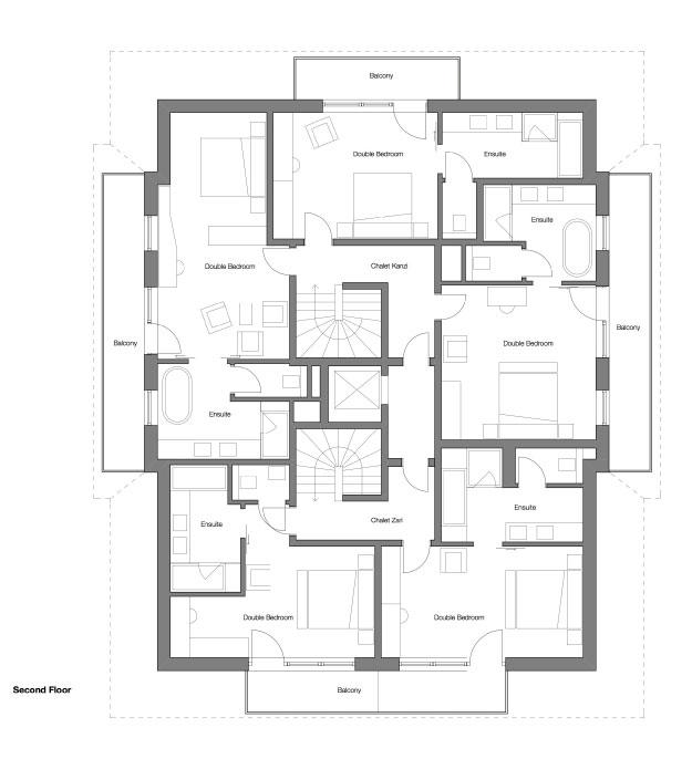 Chalet Zari, St Anton floorplan - The Chalet Edit