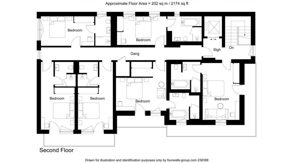 Chalet 47, St Anton floorplan - The Chalet Edit
