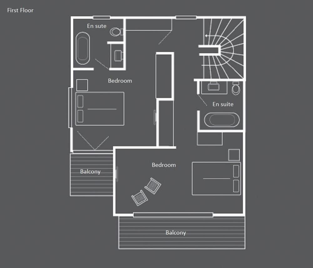 Chalet Castor, Zermatt floorplan - The Chalet Edit