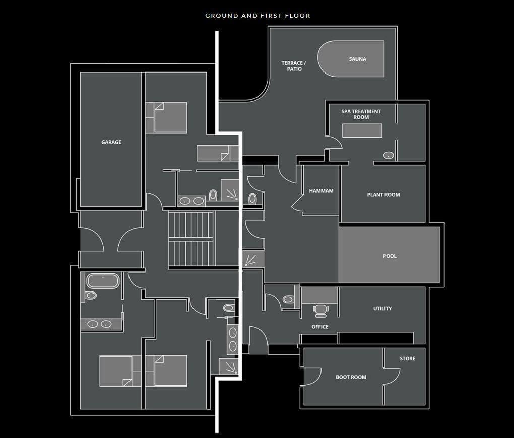 Lodge Des Nants, Morzine floorplan - The Chalet Edit
