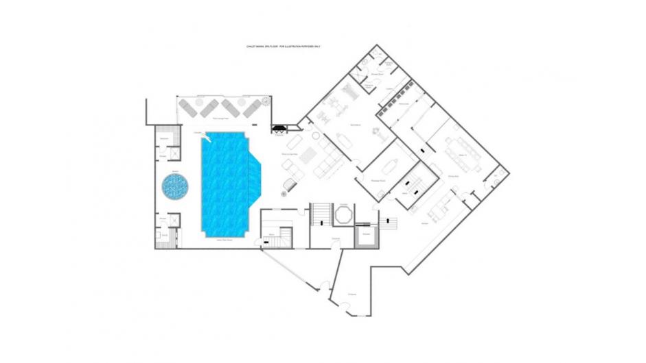 Chalet Makini, Verbier floorplan - The Chalet Edit