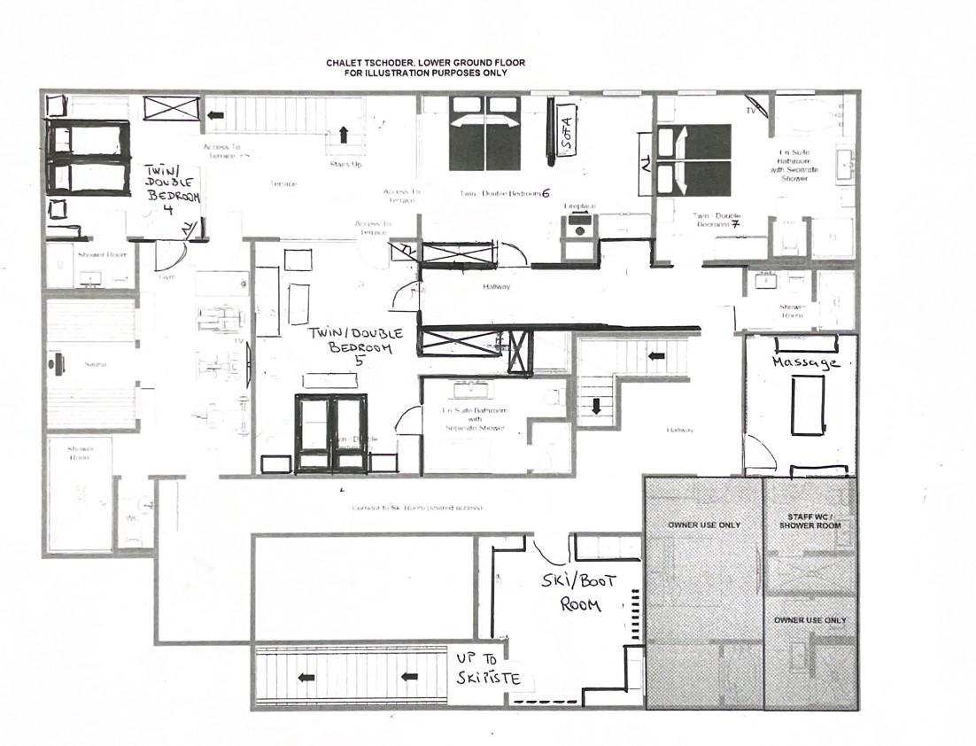 Chalet Tschoder, St Anton floorplan - The Chalet Edit