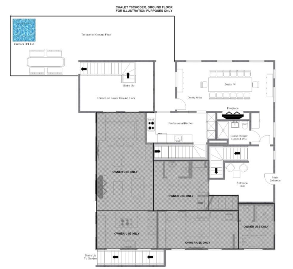 Chalet Tschoder, St Anton floorplan - The Chalet Edit