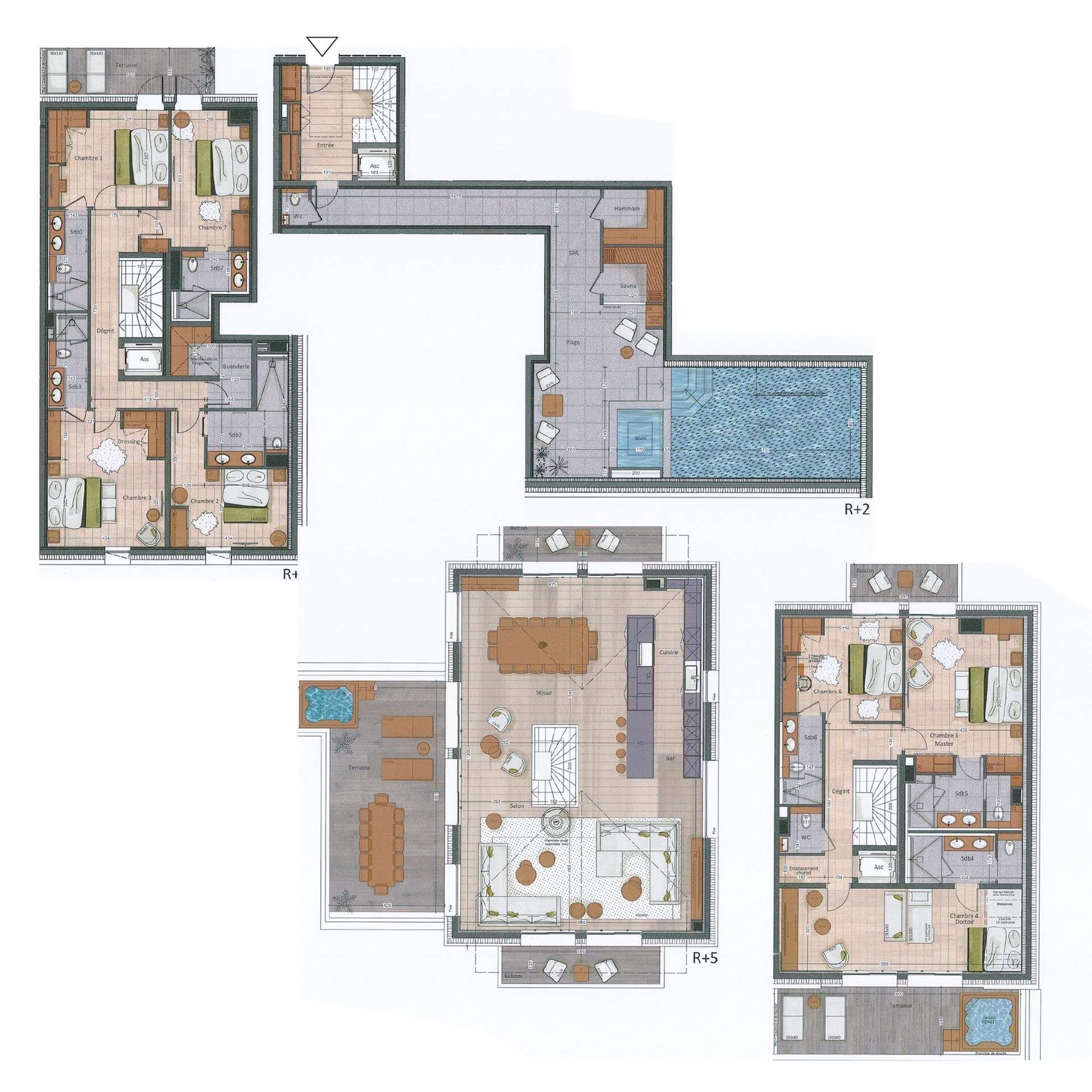 Silverstone Penthouse 7, Val D'isere floorplan - The Chalet Edit