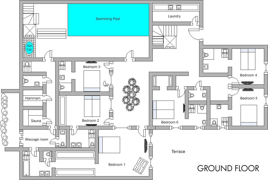 Chalet Husky, Val D'isere floorplan - The Chalet Edit