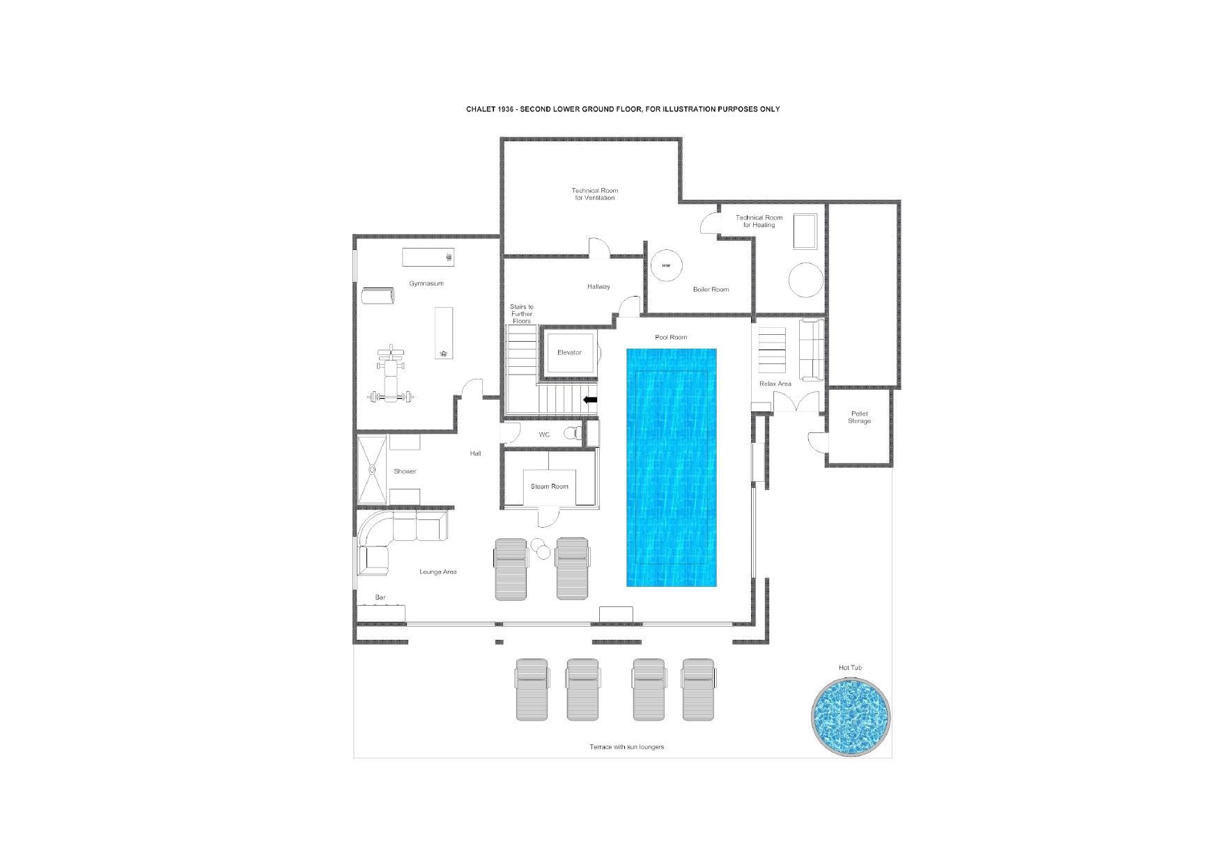 Chalet 1936, Verbier floorplan - The Chalet Edit