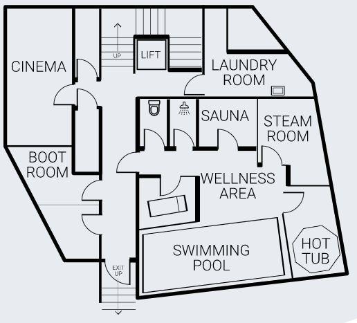 Chalet Artemis, St Anton floorplan - The Chalet Edit