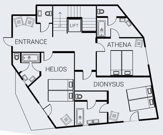 Chalet Artemis, St Anton floorplan - The Chalet Edit