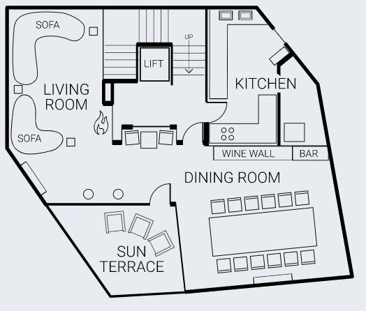 Chalet Artemis, St Anton floorplan - The Chalet Edit